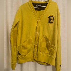 Men’s 10 Deep yellow patch cardigan